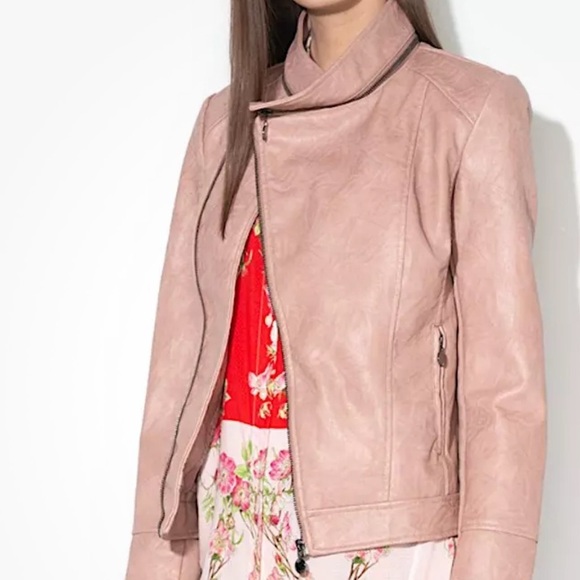 Desigual Blush and Brown Dante Motto Jacket. Multiple sizes - Picture 4 of 10